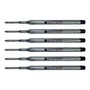 Monteverde; Ballpoint Refills For Sheaffer Ballpoint Pens, Medium Point, 0.7 mm, Brown, Pack Of 6