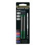Monteverde; Ballpoint Refills For Sheaffer Ballpoint Pens, Medium Point, 0.7 mm, Green, Pack Of 2