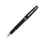 Pilot; Falcon Black Rhodium Fountain Pen With 14K Gold Nib, Broad Point, Black Barrel, Black Ink