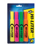 Avery; Hi-Liter; Desk-Style Highlighters, Assorted Fluorescent Colors, Pack Of 4