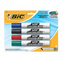 BIC; Great Erase Bold Vivid Colors Dry Erase Markers, Chisel Point, Pack Of 4