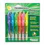 Dixon Pocket Style Highlighter - Chisel Point Style - Fluorescent Blue, Fluorescent Green, Fluorescent Orange, Fluorescent Pink, Fluorescent Purple, Fluorescent Yellow - 6 / Set