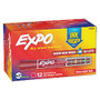 EXPO; Ink Indicator Dry-Erase Markers, Chisel Tip, Red, Box Of 12