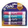 EXPO; Low-Odor Dry-Erase Markers, Chisel Point, Pastel Colors, Pack Of 4