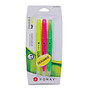 FORAY; Erasable Highlighters With Chisel Tips, Assorted Colors, Pack Of 3