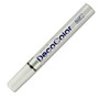 Marvy DecoColor Paint Marker - Broad Point Type - White Oil Based Ink - 1 Each