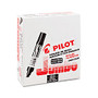Pilot Jumbo Refillable Permanent Marker - Chisel Point Style - Refillable - Black - White, Black Barrel - 1 Each