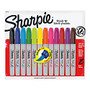 Sharpie; Brush-Tip Permanent Markers, Assorted Colors, Pack Of 12