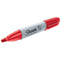 Sharpie; Chisel-Tip Permanent Markers, Red, Pack Of 12