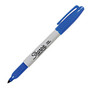 Sharpie; Permanent Fine-Point Markers, Blue, Pack Of 12