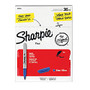 Sharpie; Permanent Fine-Point Markers, Blue, Pack Of 36