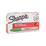 Sharpie; Permanent Fine-Point Markers, Green, Pack Of 12