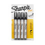 Sharpie; Pro Industrial Strength Permanent Markers, Bullet Tip, Black, Pack Of 4