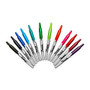 Sharpie; Retractable Permanent Markers, Fine Point, Assorted, Box Of 12