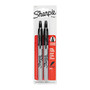 Sharpie; Retractable Permanent Markers, Fine Point, Black, Pack Of 2