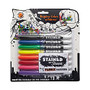 Sharpie; STAINED Permanent Fabric Markers, Brush Point, Assorted, Pack Of 8