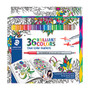 Staedtler; Duo-Ended Markers, Fiber Tip, 1.0 mm/3.0 mm, Assorted Colors, Pack Of 36