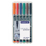 Staedtler; Mars; Lumocolor; 80% Recycled Permanent Markers, Medium, Assorted Colors, Pack Of 6