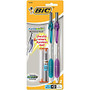 BIC; Automatic Mechanical Pencils, 0.5 mm #2 Lead, Clear, Pack Of 2