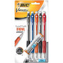 BIC; Velocity; Mechanical Pencils, 0.5 mm, Assorted Barrel Colors, Pack Of 5
