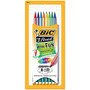 BIC; XTRA-FUN Wood Case Pencils, Stripes, #2 HB Lead, Assorted Colors, Pack Of 8