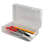 Innovative Storage Designs Pencil Box, 8 1/2 inch; x 5 1/2 inch;, Clear