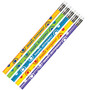 J.R. Moon Pencil Co. Pencils, 2.11 mm, #2 HB Lead, Birthday Glitter, Multicolor, Pack Of 144