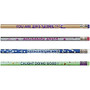 Moon Products Rose Motivational Assortmt No. 2 Pencil - HB Lead Degree (Hardness) - Black Lead - Assorted Barrel - 144 / Box