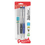 Pentel; Twist-Erase; CLICK Mechanical Pencils, Fine Point, 0.5mm, HB Hardness, 59% Recycled, Assorted Barrels, Pack Of 2