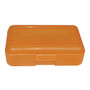 Romanoff Products Pencil Boxes, 8 1/2 inch;H x 5 1/2 inch;W x 2 1/2 inch;D, Tangerine, Pack Of 12