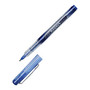 Ability One Free Ink Rollerball Pens, Medium Point, 0.7 mm, Silver Barrel, Blue Ink, Pack Of 12