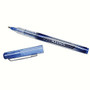 AbilityOne SKILCRAFT; Free Ink Rollerball Pens, Fine Point, 0.5 mm, Silver Barrel, Blue Ink, Pack Of 12