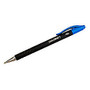 AbilityOne SKILCRAFT; Rubberized Retractable Ballpoint Pens, Medium Point, Black Barrel, Blue Ink, Box Of 12