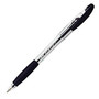 BIC; Atlantis&trade; Stic Ballpoint Pens, Medium Point, 1.2 mm, Clear Barrel, Black Ink, Pack Of 12