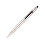 Cross; Tech2 Chrome Ballpoint Pen With Stylus, Medium Point, 1.0 mm, Chrome/Black Barrel, Black Ink