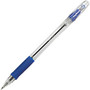 EasyTouch Ballpoint Pen - Fine Point Type - 0.7 mm Point Size - Refillable - Blue Oil Based Ink - Clear Barrel - 1 Dozen