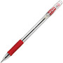 EasyTouch Ballpoint Pen - Medium Point Type - 1 mm Point Size - Refillable - Red Oil Based Ink - Red Barrel - 1 Dozen