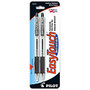 EasyTouch Retractable Ballpoint Pen - Medium Point Type - 1 mm Point Size - Refillable - Black - Clear Barrel - 2 / Pack