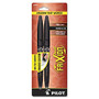 FriXion Ball 31553 Erasable Gel Pen - Fine Point Type - 0.7 mm Point Size - Black Gel-based Ink - Black Barrel - 2 / Pack