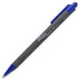 Integra Rubber Barrel Retractable Ballpoint Pen - Medium Point Type - Blue - Rubber Barrel - 1 Dozen