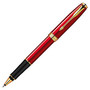 Parker Sonnet Rollerball Pen, Medium Point, 0.7 mm, Red Barrel, Black Ink