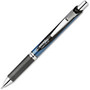 Pentel EnerGel RTX Retractable Liquid Gel Pen - Medium Point Type - 0.7 mm Point Size - Needle Point Style - Refillable - Black Gel-based Ink - Silver, Black Barrel - 1 Each