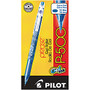 Pilot; P-500 Gel Ink Rollerball Pens, Extra Fine Point, 0.5 mm, Blue Barrel, Blue Ink, Pack Of 12