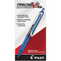 Pilot; Precise&trade; V5 Liquid Ink Retractable Rollerball Pens, Extra Fine Point, 0.5 mm, Assorted Barrels, Blue Ink, Pack Of 12