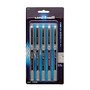 uni-ball; Vision&trade; Rollerball Pens, Fine Point, 0.7 mm, Assorted Barrels, Assorted Ink Colors, Pack Of 5