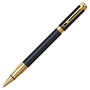 Waterman; Perspective Rollerball Pen, Fine Point, 0.5 mm, Black/Gold Barrel, Black Ink