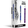 Zebra Pen Orbitz Retractable Ballpoint Pens - Bold Point Type - 1.6 mm Point Size - Refillable - Blue Gel-based Ink - Blue Plastic Barrel - 1 Dozen