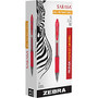 Zebra Pen Sarasa Bold Gel Retractable Pen - Bold Point Type - 1 mm Point Size - Refillable - Red Pigment-based Ink - Translucent Barrel