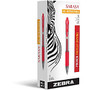 Zebra Pen Sarasa Retractable Pen - Fine Point Type - 0.5 mm Point Size - Red Gel-based Ink - Transparent, Red Barrel