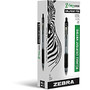 Zebra Pen Z-Grip Neon Ballpoint Retractable Pen - Bold Point Type - 1 mm Point Size - Black - Black Barrel - 1 Dozen